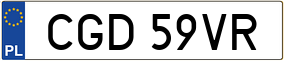 Trailer License Plate